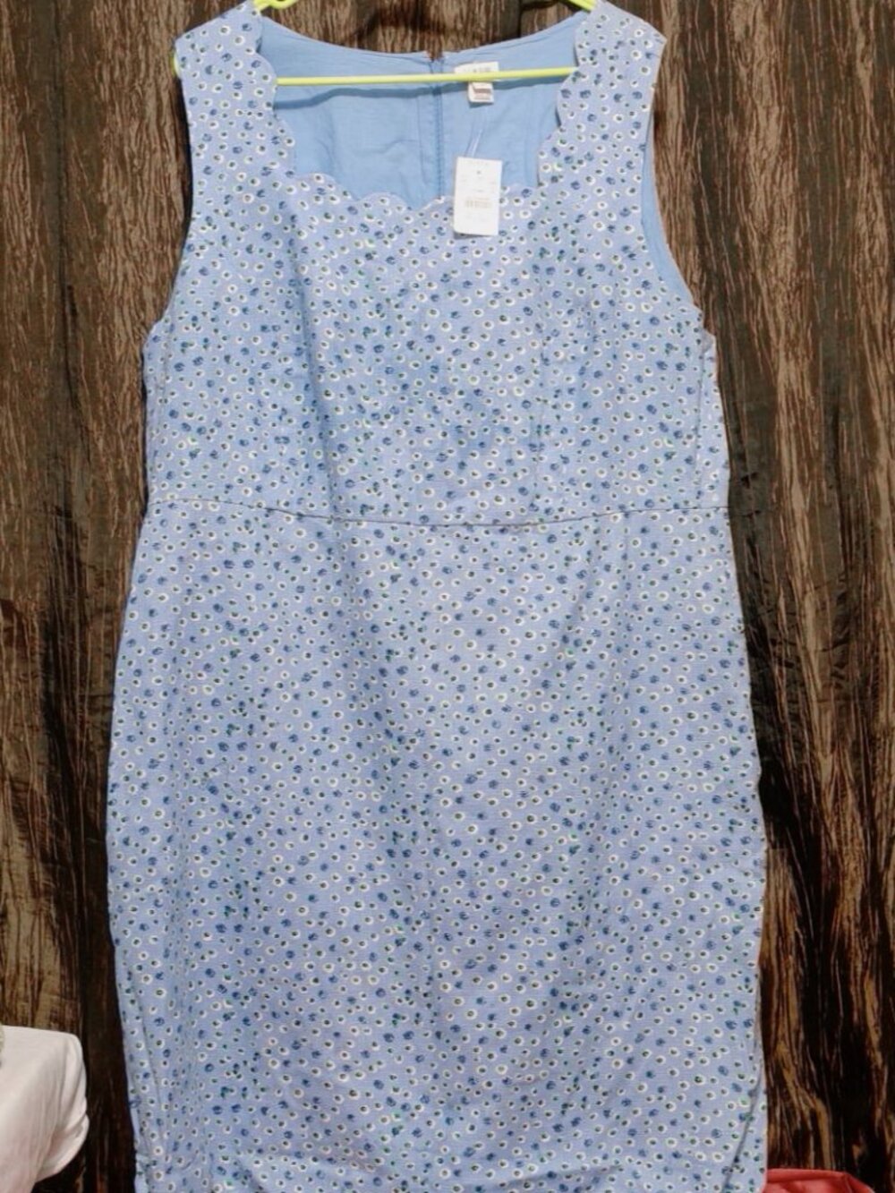 J.Crew Factory Basketweave Scallop-Edge Dress NWT Size 20